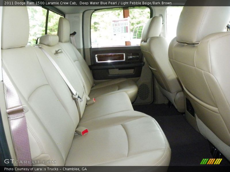 Deep Water Blue Pearl / Light Pebble Beige/Bark Brown 2011 Dodge Ram 1500 Laramie Crew Cab