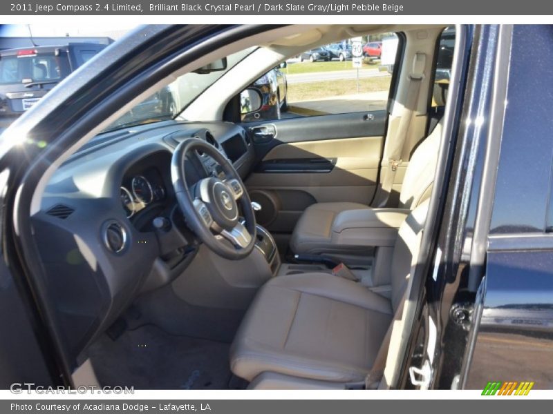 Brilliant Black Crystal Pearl / Dark Slate Gray/Light Pebble Beige 2011 Jeep Compass 2.4 Limited