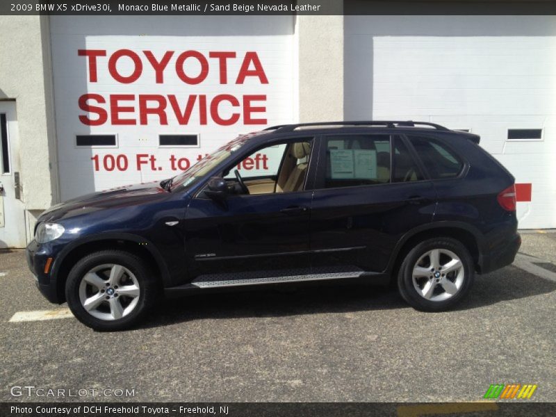 Monaco Blue Metallic / Sand Beige Nevada Leather 2009 BMW X5 xDrive30i