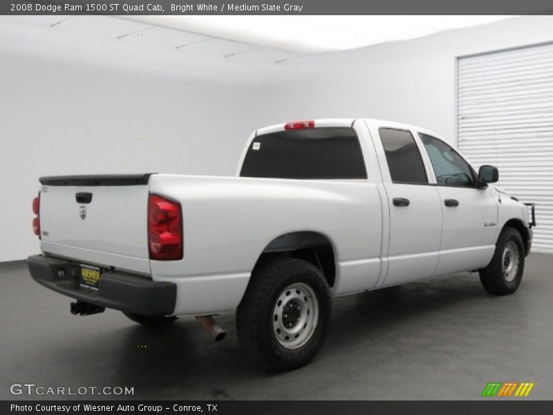 Bright White / Medium Slate Gray 2008 Dodge Ram 1500 ST Quad Cab