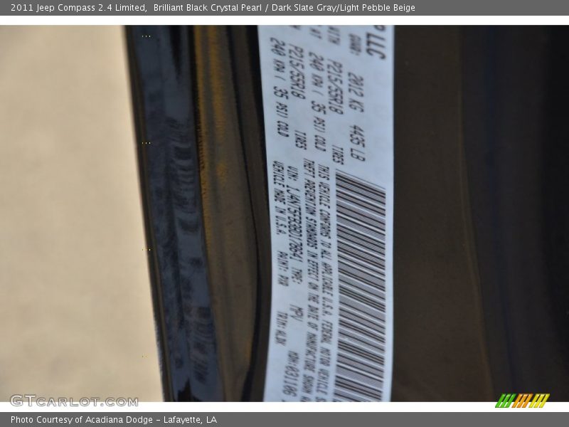 Brilliant Black Crystal Pearl / Dark Slate Gray/Light Pebble Beige 2011 Jeep Compass 2.4 Limited