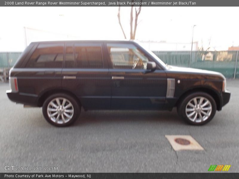 Java Black Pearlescent / Westminster Jet Black/Tan 2008 Land Rover Range Rover Westminster Supercharged
