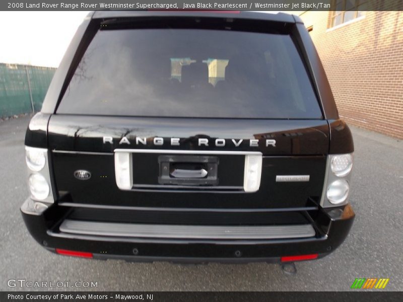 Java Black Pearlescent / Westminster Jet Black/Tan 2008 Land Rover Range Rover Westminster Supercharged