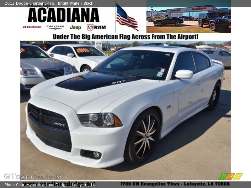 Bright White / Black 2012 Dodge Charger SRT8