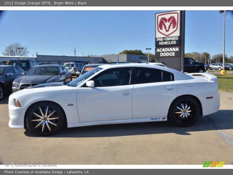 Bright White / Black 2012 Dodge Charger SRT8
