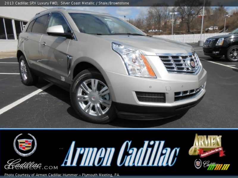 Silver Coast Metallic / Shale/Brownstone 2013 Cadillac SRX Luxury FWD