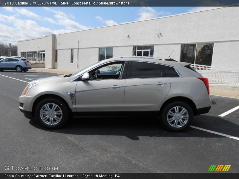 Silver Coast Metallic / Shale/Brownstone 2013 Cadillac SRX Luxury FWD