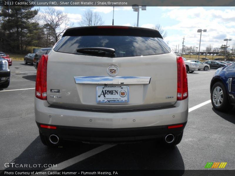 Silver Coast Metallic / Shale/Brownstone 2013 Cadillac SRX Luxury FWD