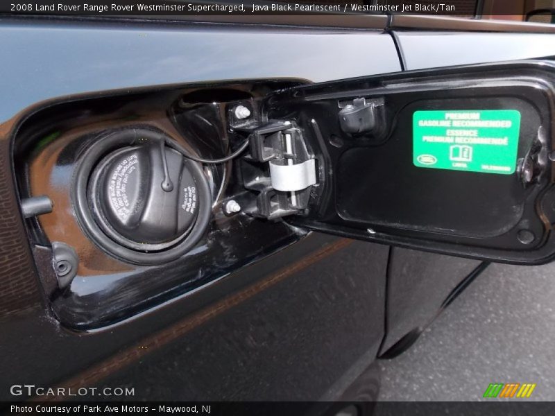 Java Black Pearlescent / Westminster Jet Black/Tan 2008 Land Rover Range Rover Westminster Supercharged