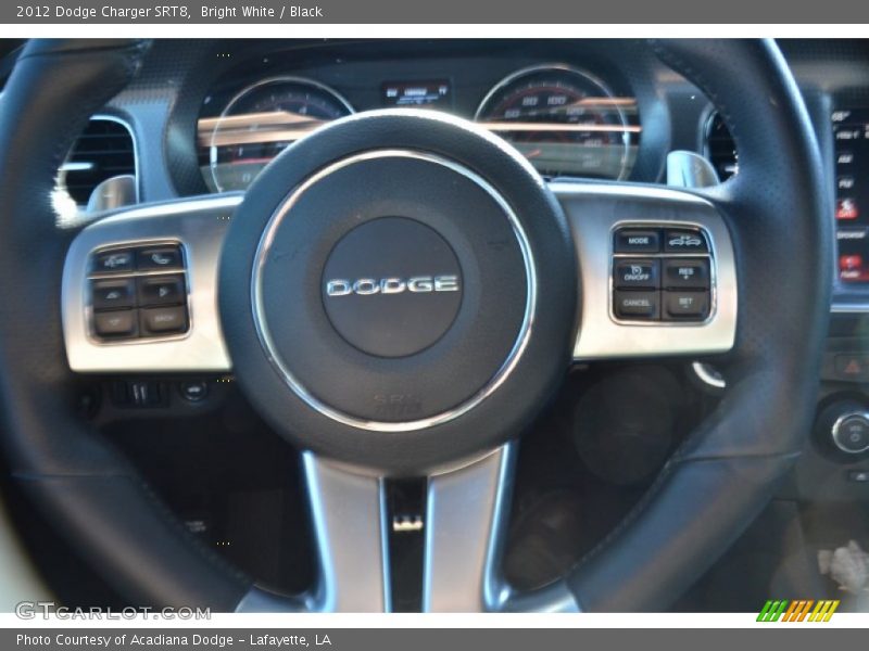 Bright White / Black 2012 Dodge Charger SRT8
