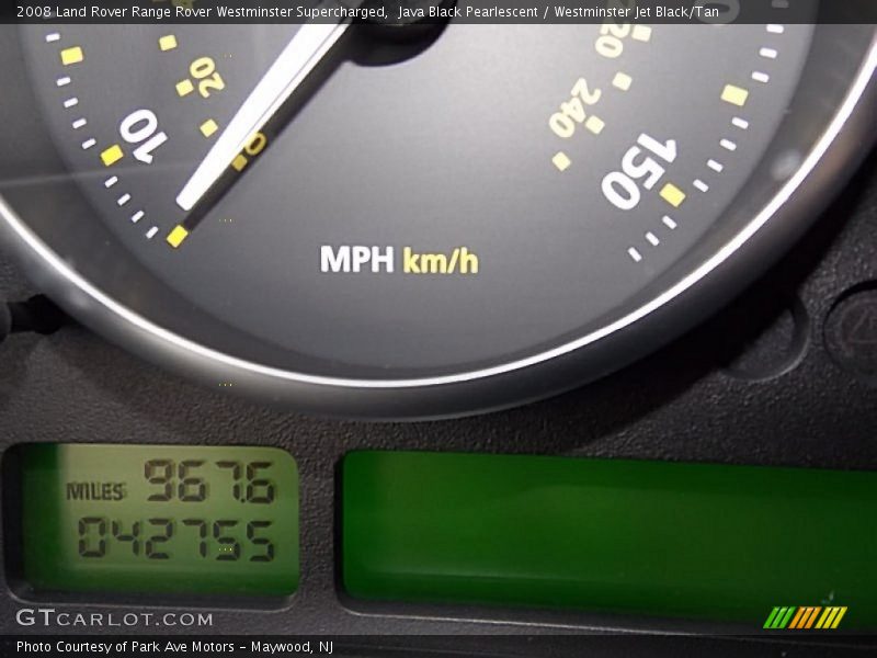 Java Black Pearlescent / Westminster Jet Black/Tan 2008 Land Rover Range Rover Westminster Supercharged