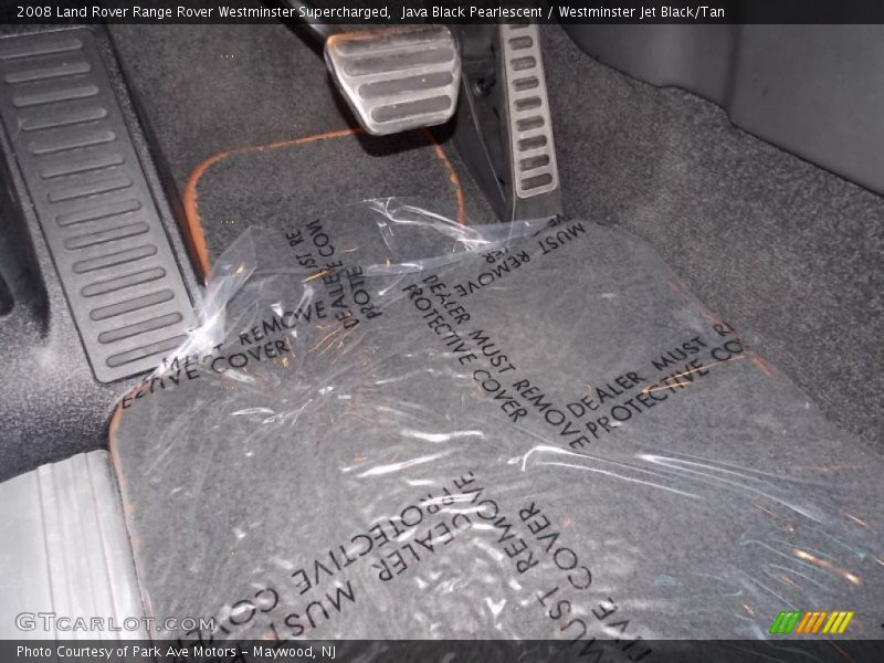 Java Black Pearlescent / Westminster Jet Black/Tan 2008 Land Rover Range Rover Westminster Supercharged