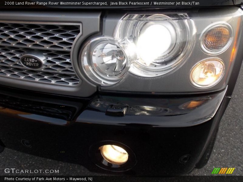 Java Black Pearlescent / Westminster Jet Black/Tan 2008 Land Rover Range Rover Westminster Supercharged