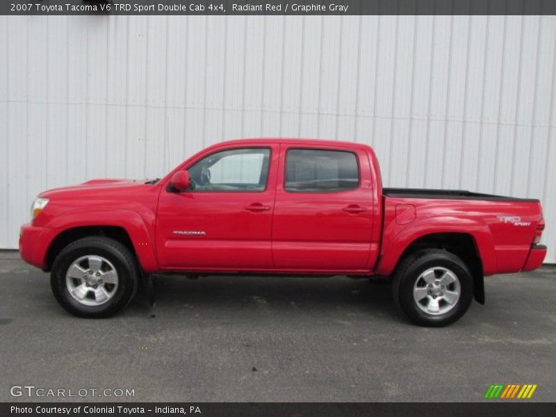 Radiant Red / Graphite Gray 2007 Toyota Tacoma V6 TRD Sport Double Cab 4x4