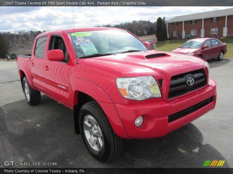 Radiant Red / Graphite Gray 2007 Toyota Tacoma V6 TRD Sport Double Cab 4x4
