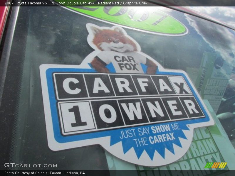 Radiant Red / Graphite Gray 2007 Toyota Tacoma V6 TRD Sport Double Cab 4x4