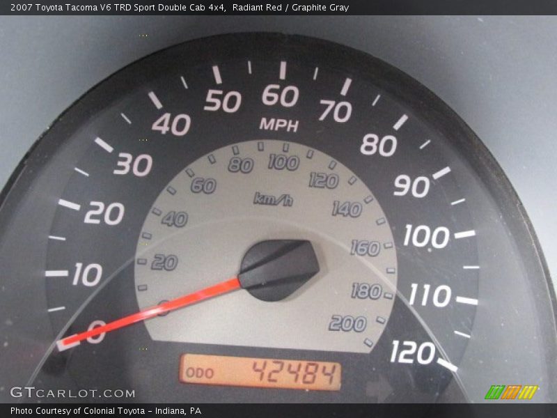Radiant Red / Graphite Gray 2007 Toyota Tacoma V6 TRD Sport Double Cab 4x4