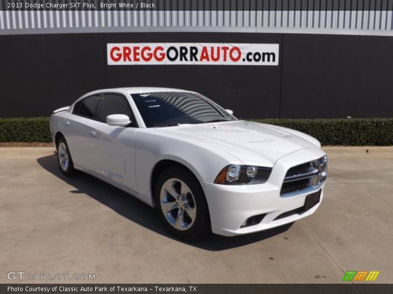 Bright White / Black 2013 Dodge Charger SXT Plus