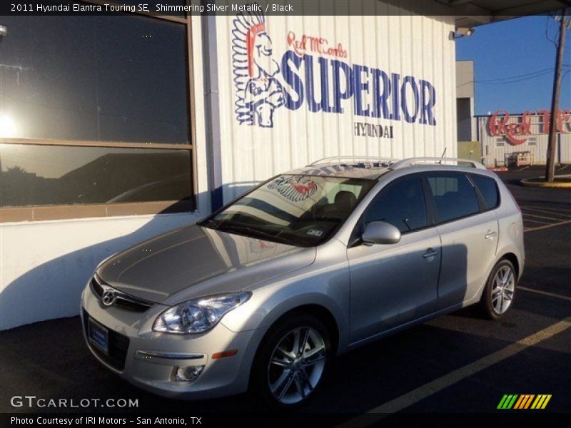 Shimmering Silver Metallic / Black 2011 Hyundai Elantra Touring SE