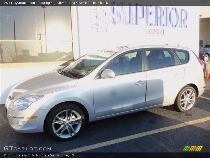 Shimmering Silver Metallic / Black 2011 Hyundai Elantra Touring SE