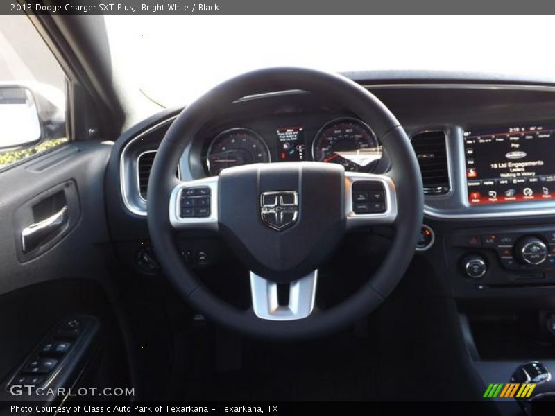 Bright White / Black 2013 Dodge Charger SXT Plus