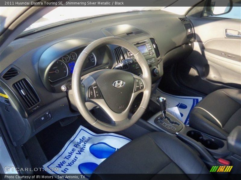 Shimmering Silver Metallic / Black 2011 Hyundai Elantra Touring SE