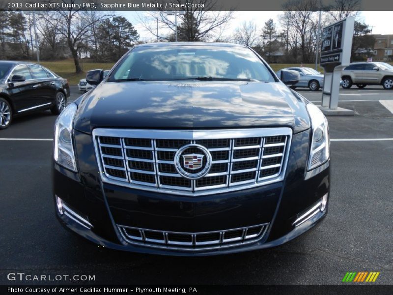Sapphire Blue Metallic / Shale/Cocoa 2013 Cadillac XTS Luxury FWD