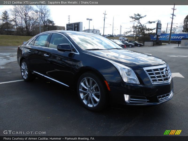 Sapphire Blue Metallic / Shale/Cocoa 2013 Cadillac XTS Luxury FWD