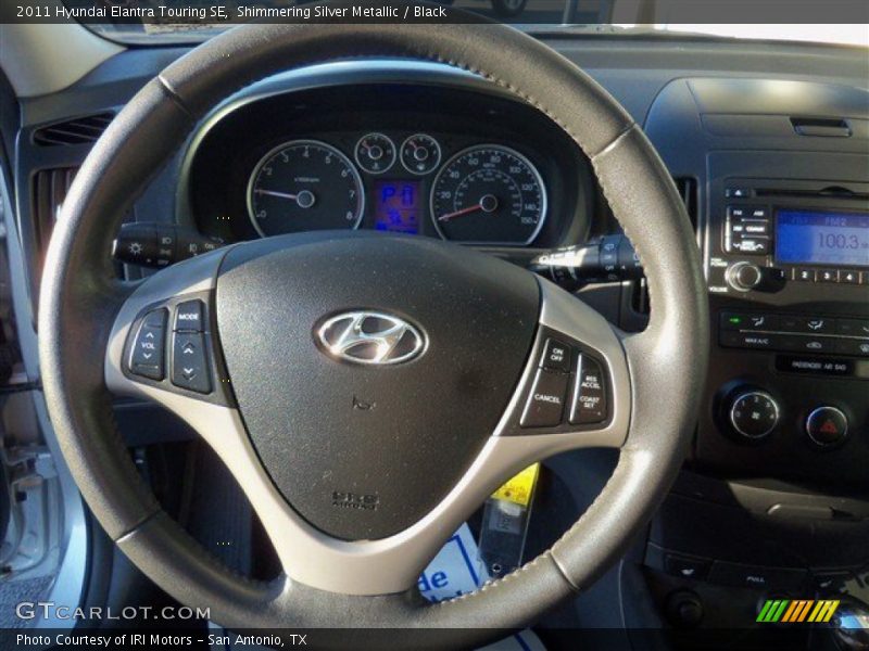 Shimmering Silver Metallic / Black 2011 Hyundai Elantra Touring SE