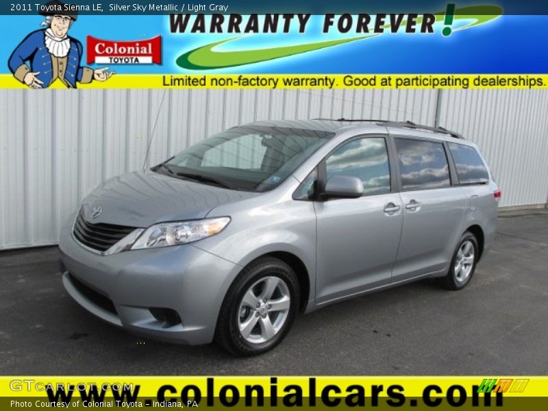 Silver Sky Metallic / Light Gray 2011 Toyota Sienna LE
