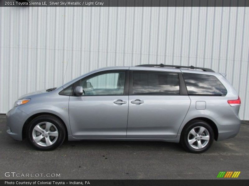 Silver Sky Metallic / Light Gray 2011 Toyota Sienna LE