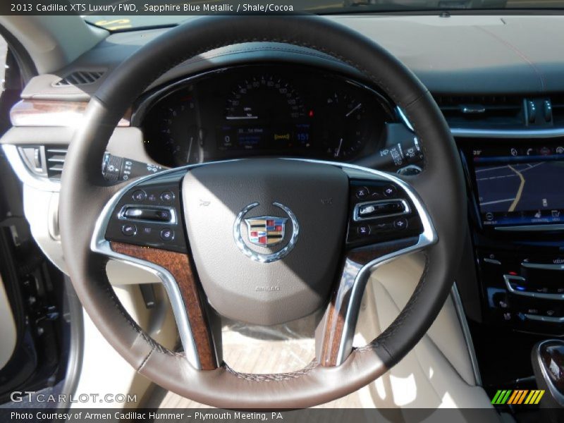 Sapphire Blue Metallic / Shale/Cocoa 2013 Cadillac XTS Luxury FWD