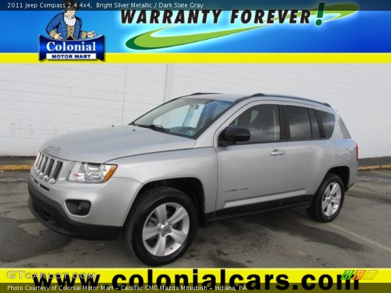 Bright Silver Metallic / Dark Slate Gray 2011 Jeep Compass 2.4 4x4