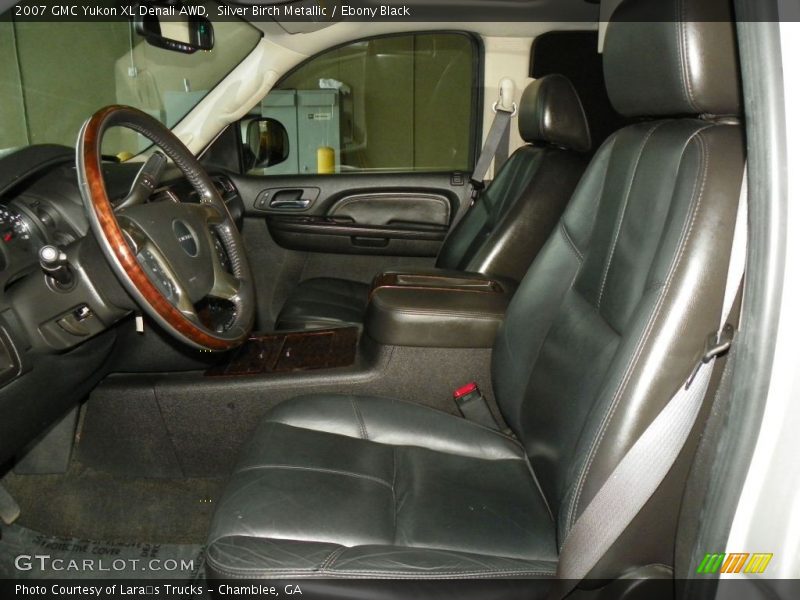 Silver Birch Metallic / Ebony Black 2007 GMC Yukon XL Denali AWD
