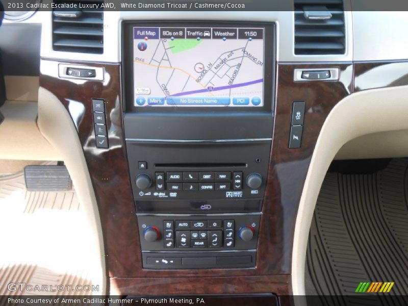 White Diamond Tricoat / Cashmere/Cocoa 2013 Cadillac Escalade Luxury AWD