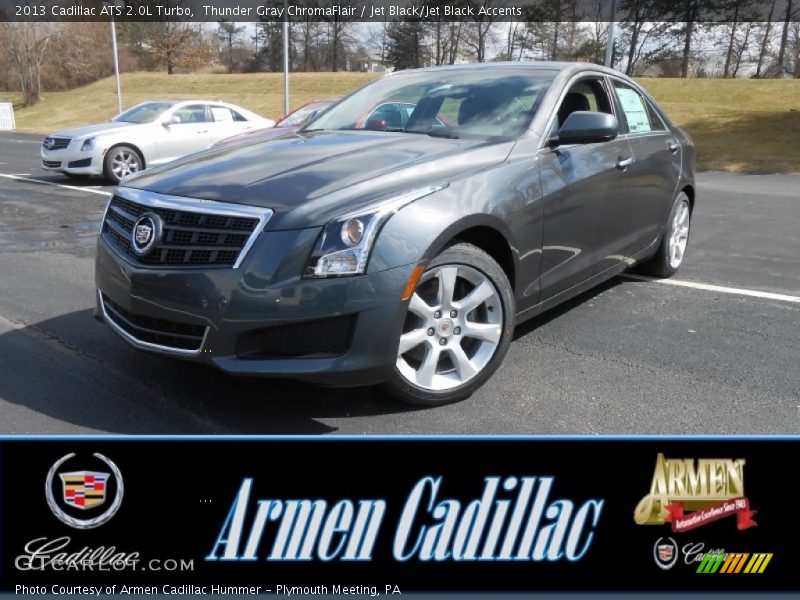 Thunder Gray ChromaFlair / Jet Black/Jet Black Accents 2013 Cadillac ATS 2.0L Turbo