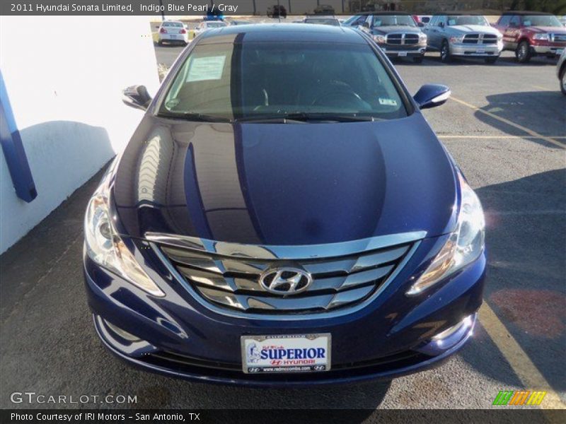 Indigo Blue Pearl / Gray 2011 Hyundai Sonata Limited