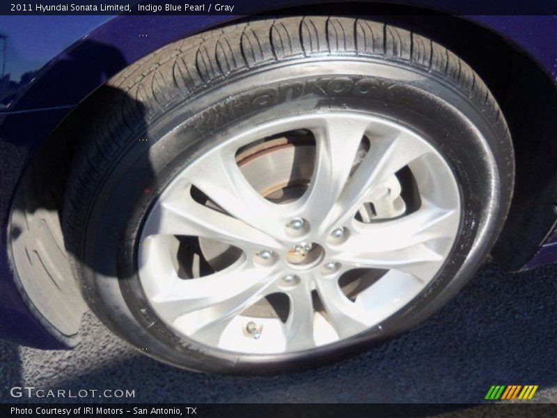 Indigo Blue Pearl / Gray 2011 Hyundai Sonata Limited