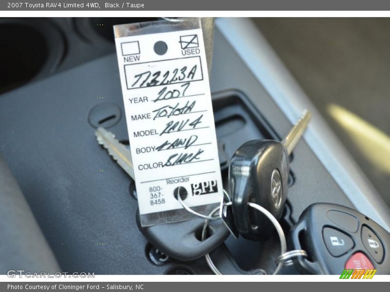 Black / Taupe 2007 Toyota RAV4 Limited 4WD