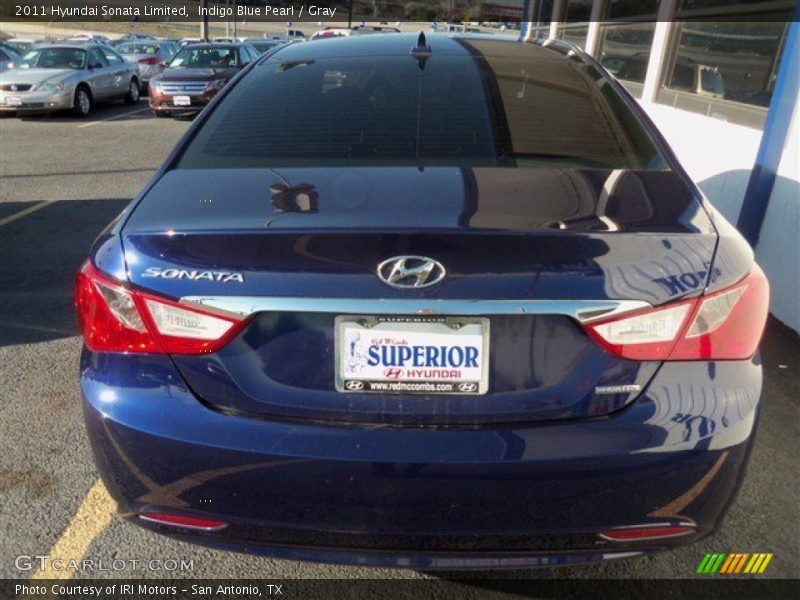 Indigo Blue Pearl / Gray 2011 Hyundai Sonata Limited