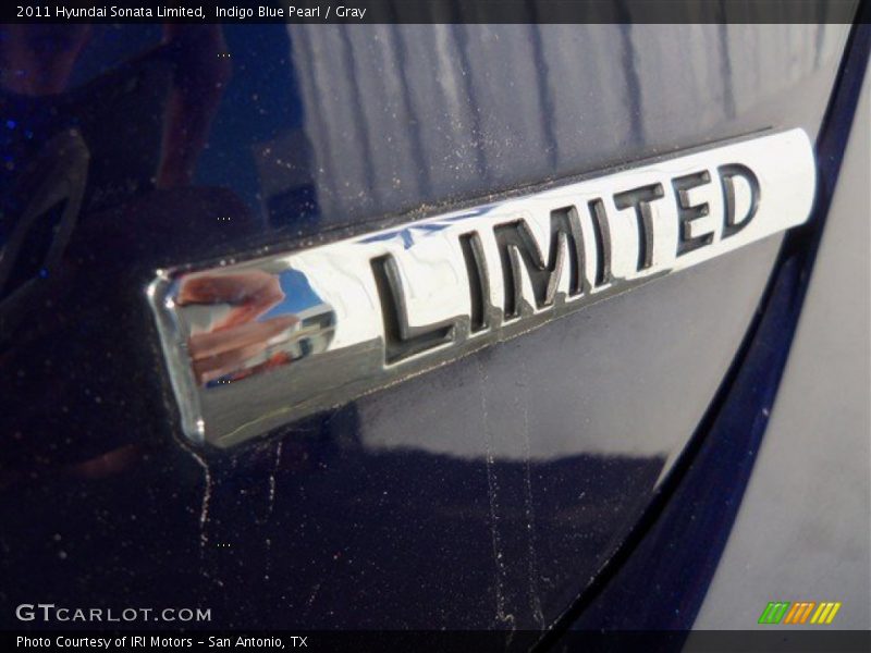Indigo Blue Pearl / Gray 2011 Hyundai Sonata Limited