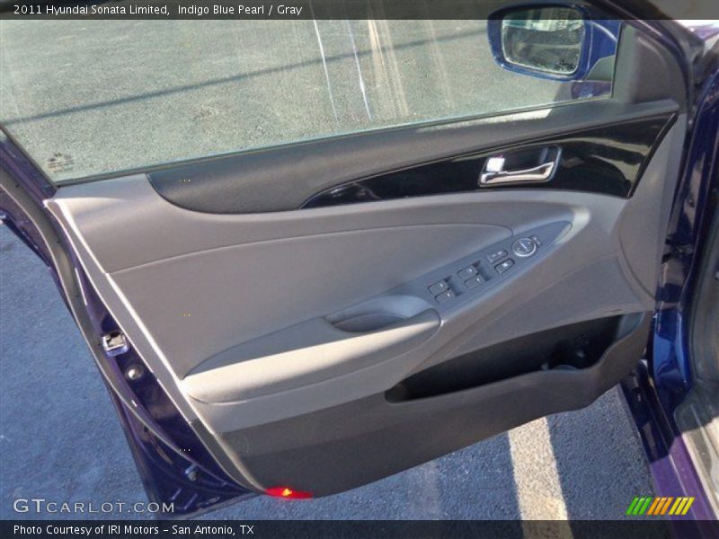Indigo Blue Pearl / Gray 2011 Hyundai Sonata Limited