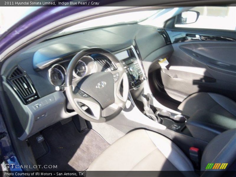 Indigo Blue Pearl / Gray 2011 Hyundai Sonata Limited