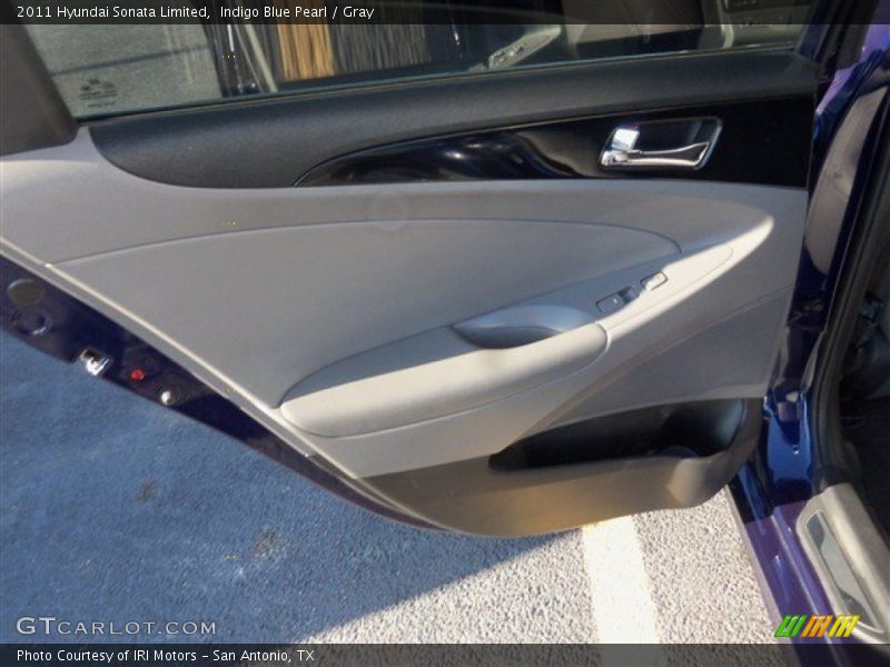 Indigo Blue Pearl / Gray 2011 Hyundai Sonata Limited