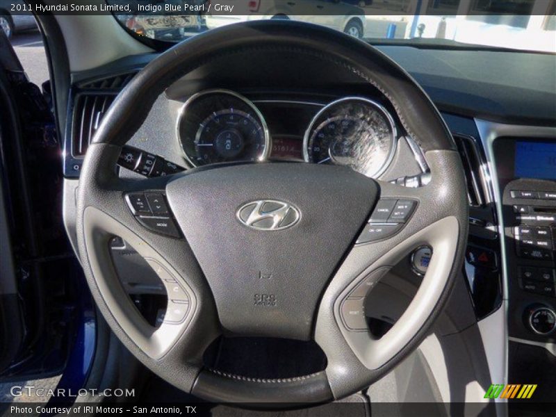 Indigo Blue Pearl / Gray 2011 Hyundai Sonata Limited