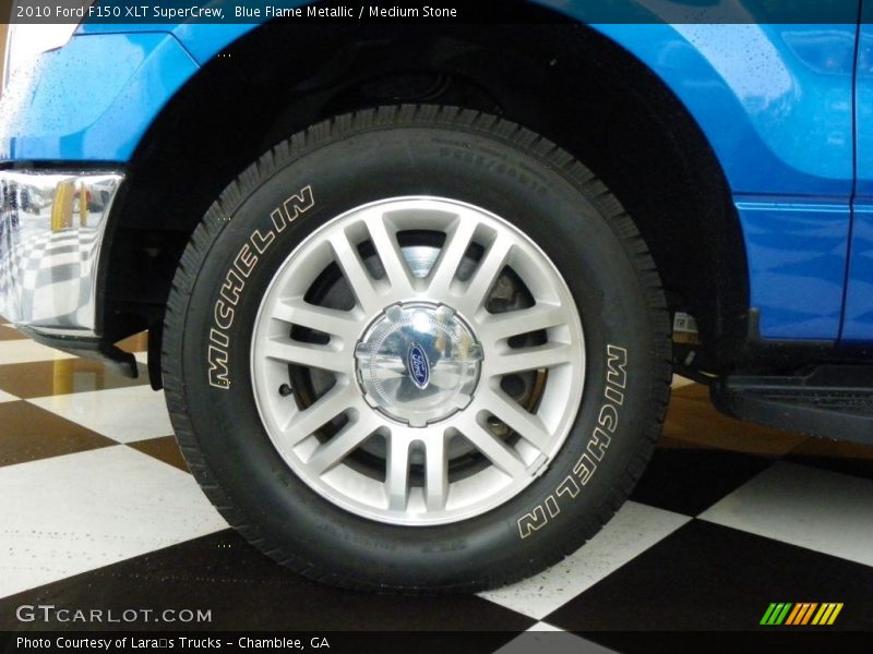 Blue Flame Metallic / Medium Stone 2010 Ford F150 XLT SuperCrew