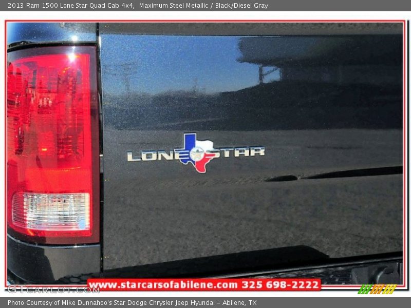 Maximum Steel Metallic / Black/Diesel Gray 2013 Ram 1500 Lone Star Quad Cab 4x4