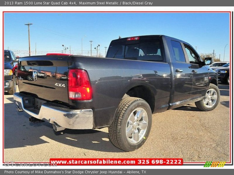 Maximum Steel Metallic / Black/Diesel Gray 2013 Ram 1500 Lone Star Quad Cab 4x4