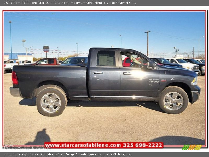 Maximum Steel Metallic / Black/Diesel Gray 2013 Ram 1500 Lone Star Quad Cab 4x4