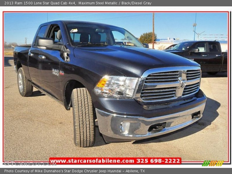 Maximum Steel Metallic / Black/Diesel Gray 2013 Ram 1500 Lone Star Quad Cab 4x4